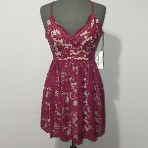 Trixxi red/nude mini dress NWT